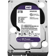 WD 퍼플 3TB 감시 하드 디스크 드라이브 5400RPM급 SATA 6Gbs 64MB 캐시 3.5인치 모델 WD30PURX, WD 퍼플 3TB 감시용 하드 디스크 드라이브 5400