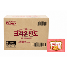 크라운산도 딸기, 323g, 8개