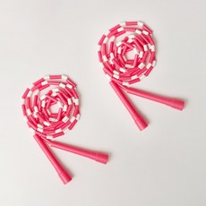김수열 줄넘기 유아/어린이용 색동 줄넘기 K-330, 핑크, 2개