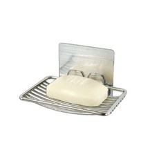 膠片香皂架 免釘免鑽 強力承重 瀝水設計 浴室收納好幫手, 超黏貼:透明, 1個