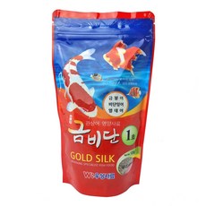 금비단 골드실크 소형입자 1호 잉어&금붕어 관상어 영양사료 120g, 1개