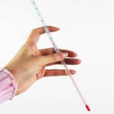 과학실험용 정밀눈금 알코올온도계 유리막대 온도측정기