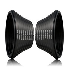 82mm-37mm 스텝 다운 렌즈 필터 어댑터 링 카메라 렌즈 필터 금속 스테핑 링 키트 블랙 82mm 렌즈와 37mm UV/ND/CPL 필터 스레드 렌즈 액세서리 호환, 스텝 업 & 스텝 다운 링 18개(37-82-37)
