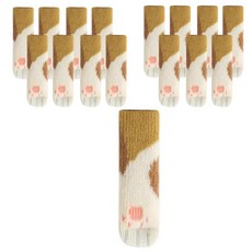 차차미 16P 고양이 식탁 의자 발커버, 머스타드, 16개