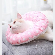 햝음방지 상처보호 애견 쿠션 넥카라(핑크)s 햝지마 푸들넥카라