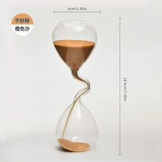 創意細頸藝術沙漏不計時器個性家居擺件畢業季情人節禮物, 細頸沙漏(6*18.5cm)橙色沙:細頸沙漏(6*18.5cm)橙色沙