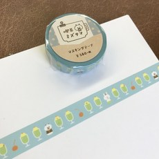 莫莫日貨日本製 mizutama 和風咖啡廳系列和紙膠帶 (全4款) 手帳裝飾 DIY素材, 1個, 03.奶油蘇打水