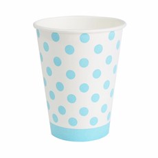 36번 라인도트 컵 8oz 6입 [스카이]