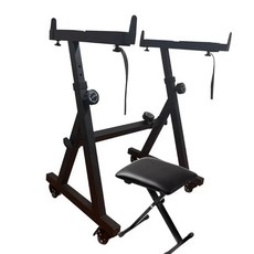 스탠드 키보드 거치대 피아노 접이식 스텐드 디지털피아노 거미다리 신디사이저 디지털, C. Z자형 4개 휠  두께 6cm 피아노 벤