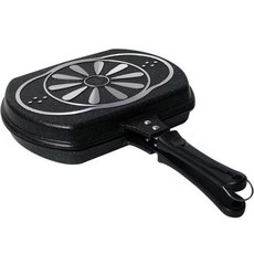 鉅豪 可拆式韓國大理石紋不沾雙面鍋 現貨快速出貨 露營烤肉加大平底煎鍋, 1個, 30x22.5x6cm