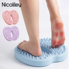 Nicoliley 바운스번 발바닥 지압매트 안마기 발지압스텝퍼 퍼가정용 에어 지압스텝, 푸른 색, 1개