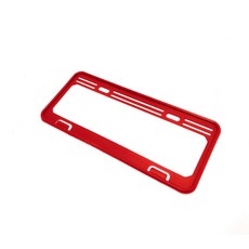 新型7碼車牌框 汽車貨車牌照框 造型時尚多色系 車牌保護框 車牌裝飾 車牌螺絲 全新設計 自用送禮 台灣製現貨, 特製紅 直線型設計, 1個