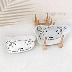 M9 짱구 멜라민 접시 흰둥이 빵접시 생일선물