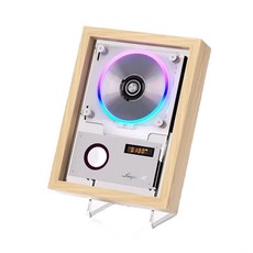 Leapo ll 木質框架 RGB 顯示 CD 光碟機, 銀色金屬框, 1