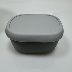 食品級硅膠午餐盒微波爐加熱耐高溫便當飯盒, 1個, 灰色:200ml