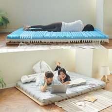 나코자요 프리미엄 체압분산 12cm 매트리스 토퍼 바닥 침대 1인용 싱글 퀸 두꺼운 매트리스