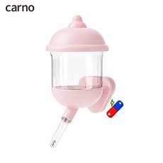 카르노 LED 가로등 급수기 170ml (자석부착형) 햄스터 다람쥐 소동물, 1개, 핑크