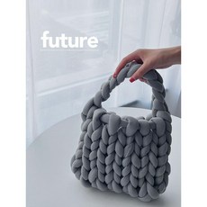 가방뜨기 네트백 울 손뜨개 가방 DIY패키지 취미 선물 집콕, C. 진회색, 1개