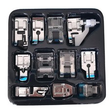 HONEYSEW 11피스 재봉틀 노루발 세트 가장 낮은 섕크 스냅 온 싱어 브라더 베이비락 유로 프로 화이트 엘나 재봉틀(B 스타일 세트) 270001 8678527