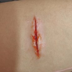 특수분장 효과 수술자국 실밥 분장 흉터스티커 촬영소품 상처 가짜, 4. 4cm 상처