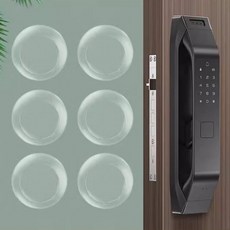 원형 패드 방지 문콕 접착식 실리콘 충격 문손잡이, 1개, 기본