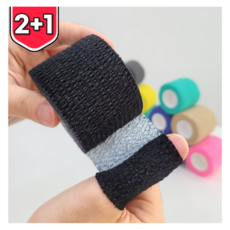 [2+1 구성] 샤카 훅그립 크로스핏 테이프 역도 테이프 5cm x 6.9M, [2+1] 나이트 블랙 / 5cmx6.9m, 1개