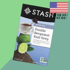 스태쉬 티 홍차 더블 베르가못 얼그레이 티백 18개 1.1온스 33g Stash Tea Black Double Bergamot Earl Grey 18 Bags 1.1oz