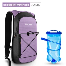 자전거 사이클링 팩 야외 스포츠 배낭 러닝 하이킹 등산 여행 배낭 워터 가방 수화 방광 배낭 데이 팟, 자주색, Purple
