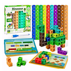 넘버블럭스 공룡 블록 호환 연결큐브 + 활동지, 1세트