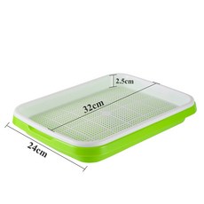 스테인레스 스틸 튜브 발아 트레이 선반 프레임 범용 레이어 모종 브레이크 심기 마당 더블, 32x24cm Tray, 1개