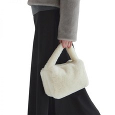 몰리올리 인조퍼 토트백 - 아이보리 257576