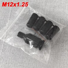 M10x1.5/M12x1.25 스레드 알루미늄 합금 용 자동차 수동 기어 시프트 노브 어댑터, 08 M12x1.25 BLACK