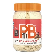 Pbfit 로스티드 피넛 땅콩 버터 파우더 가루 무설탕 198g, 1개