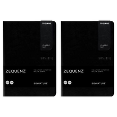 지퀀스 타임밸류 클래식 360 B6 베리언트 사이즈 노트 모눈종이 M 200매입, 블랙, 2개