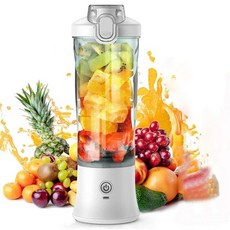 가정용 과일 Juicer 휴대용 전기 블렌더 USB 충전식 믹서 600ML 다기능, [01] white, 01 White