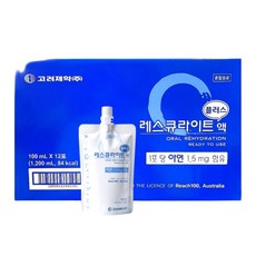 레스큐라이트액 아기 레스큐라이트 플러스액 100ml 12포 포도당 마시는 수분 보충, 12개