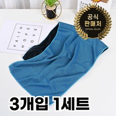 에끌라홈 건식 쿨타올 스포츠타올, 블루, 3개
