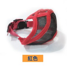 新款短嘴狗套防叫咬防誤食嘴套透氣鬥牛犬巴哥適用款現貨廠家直銷, 1個, 紅色:S