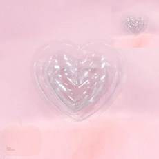 MP 투명하트반구 소 지름7cm 공예재료
