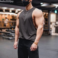 夏季新款健身運動速乾背心男彈力寬鬆寬肩圓領休閒運動馬甲