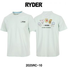 라이더 티셔츠 배드민턴 반팔 상의 남성 여성 반팔티 코튼라이크 오버핏 그린 2025RC-10