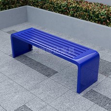 리온 야외벤치 관공서 야외 카페 긴의자 학교 감성의자, 1개, 블루 1m 40cm 45cm