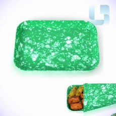 더아이 초록색 분식그릇 접시 식당용접시 멜라민앞접시 반찬접시