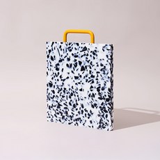 짐샌더슨 테라조 컬러 커팅보드 컬러도마 L, 블랙&화이트, 1개