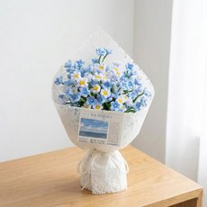 제너럴케이 모루 꽃다발 DIY 만들기 세트 기념일 선물, 블루오션 꽃다발, 1개