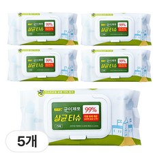 균이제로 살균 티슈, 55g, 75매, 5개