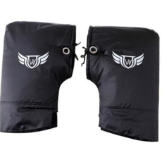 (전국일등 사장님) 오토바이 손 커버 방한 보온 바이크 겨울 핸들 가드 자전거 장갑, 상품선택, 블랙-소-logo 랜덤