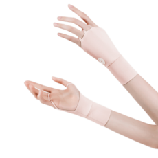 엘마운틴 남녀공용 자외선차단 손등토시 좌우세트 골프 운전 등산 조깅 야외활동 손등 가리개, 핑크, 1개