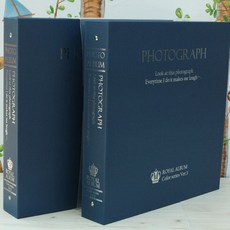 Color Album Ver.3 대용량 사진앨범 접착/포켓 NAVY, 1.NAVY COLOR_화이트접착식 50매, 상세설명 참조