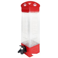 英倫風電話亭造型桌上型飲料分裝器 1000ml, 紅, 1個, 1L